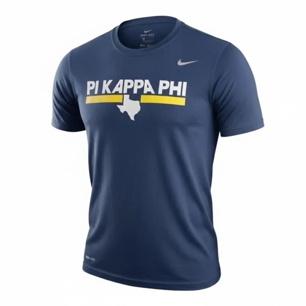 EUC - Nike Women’s Ladies Pi Kappa Phi Blue Short Sleeve Shirt Top - Size Large